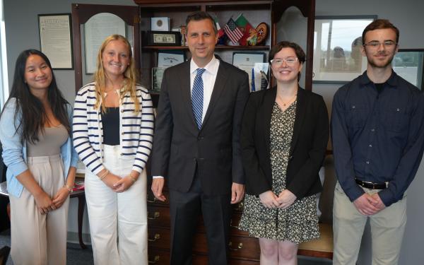 Magaziner with Interns