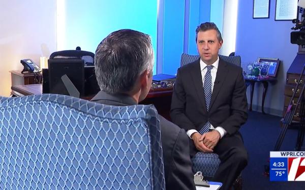 Magaziner being interviewed 