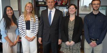 Magaziner with Interns