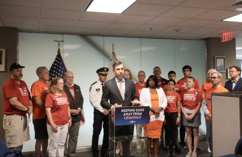 Representative Magaziner speaks at press conference
